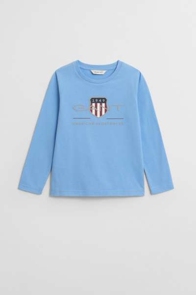PÓLÓ GANT ARCHIVE SHIELD LS T-SHIRT DREAM BLUE