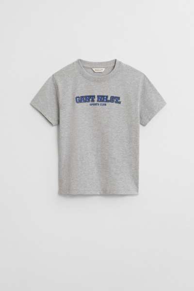 PÓLÓ GANT GRAPHIC SS T-SHIRT LIGHT GREY MELANGE