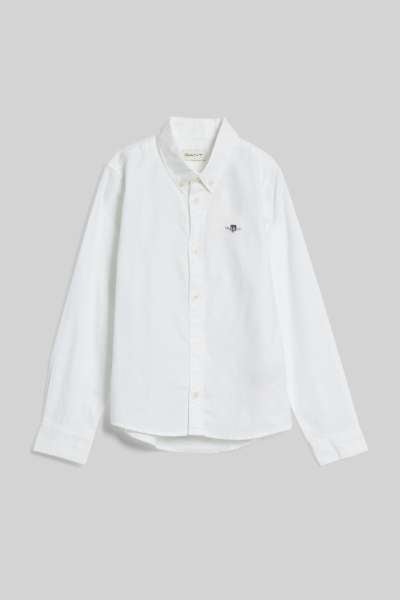 ING GANT SHIELD OXFORD BD SHIRT WHITE