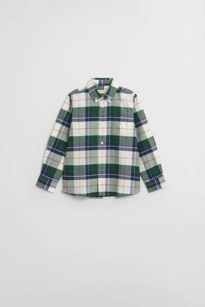 ING GANT OXFORD CHECKED SHIRT FOREST GREEN