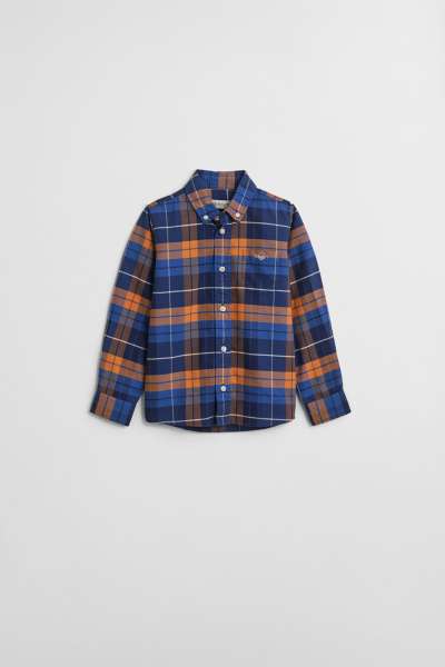 ING GANT OXFORD CHECKED SHIRT ORANGE BRONZE