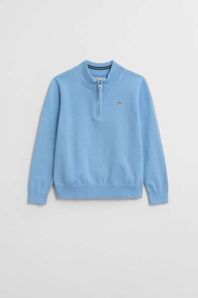 PULÓVER GANT SHIELD COTTON HALF ZIP DREAM BLUE
