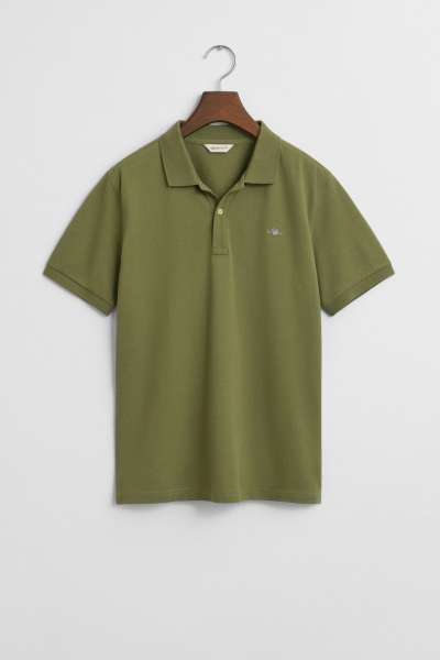 PÓLÓ GANT SHIELD SS PIQUE WASHED OLIVE
