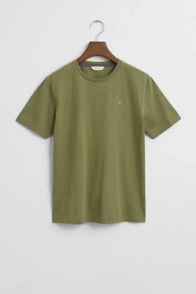 PÓLÓ GANT SHIELD SS T-SHIRT WASHED OLIVE