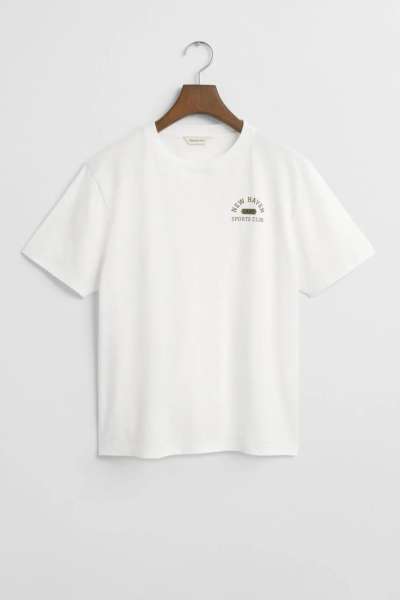 PÓLÓ GANT GRAPHIC SS T-SHIRT WHITE