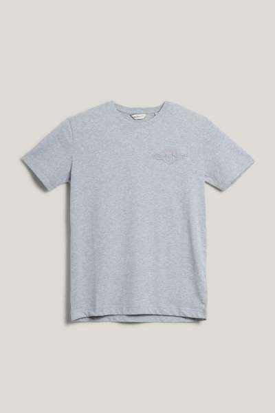 PÓLÓ GANT TONAL AS SS T-SHIRT LIGHT GREY MELANGE