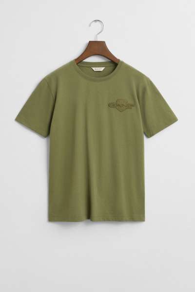 PÓLÓ GANT TONAL AS SS T-SHIRT WASHED OLIVE