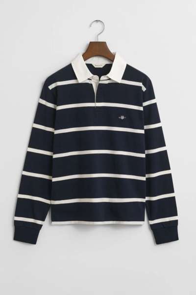 PÓLÓ GANT SHIELD STRIPED RUGGER EVENING BLUE
