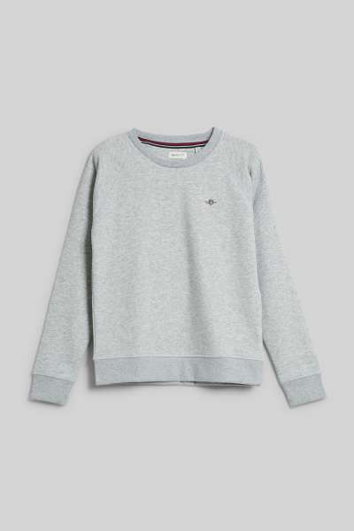 MELEGÍTŐFELSŐ GANT SHIELD C-NECK LIGHT GREY MELANGE