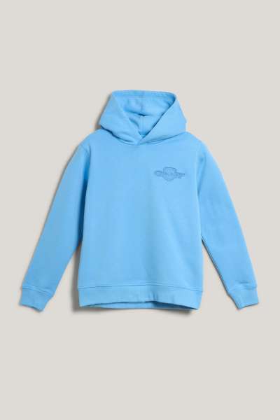 MELEGÍTŐFELSŐ GANT TONAL AS HOODIE DREAM BLUE