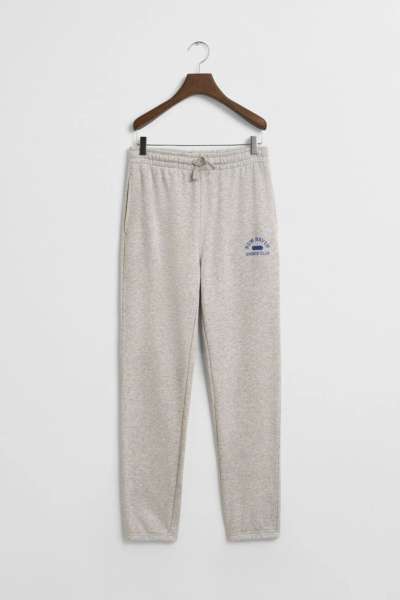 TRÉNINGNADRÁG GANT GRAPHIC SWEATPANTS LIGHT GREY MELANGE