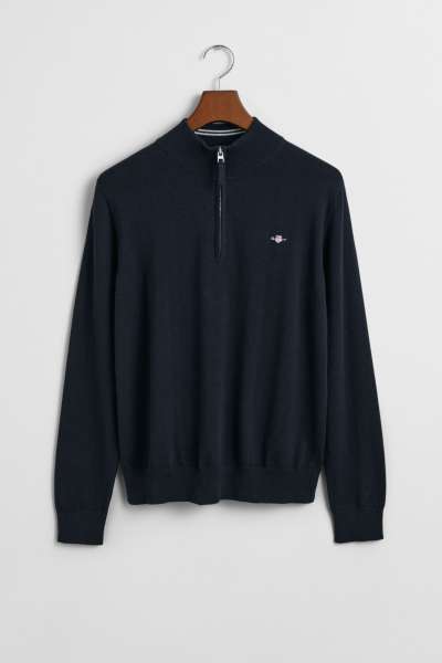 PULÓVER GANT SHIELD COTTON HALF ZIP EVENING BLUE