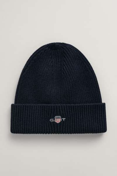 SAPKA 7-16 ÉVES GANT SHIELD COTTON BEANIE EVENING BLUE