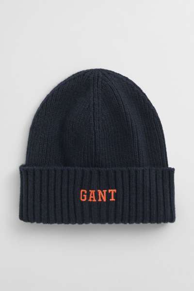 SAPKA 7-16 ÉVES GANT GRAPHIC COTTON BEANIE EVENING BLUE
