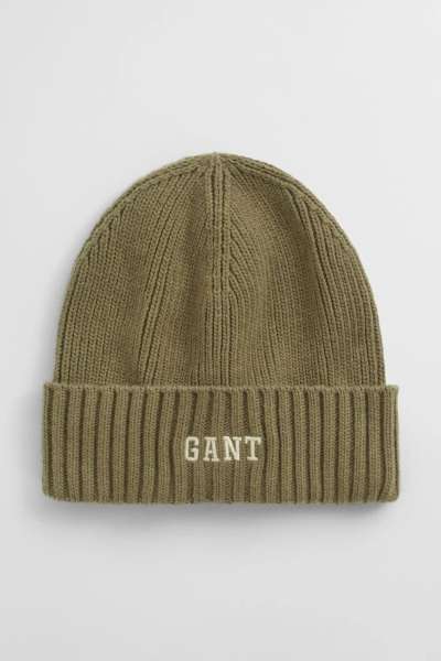 SAPKA 7-16 ÉVES GANT GRAPHIC COTTON BEANIE WASHED OLIVE