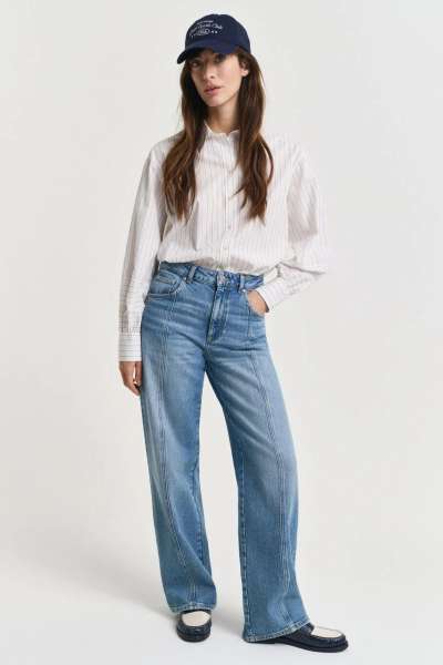 FARMER GANT RELAXED SEAM DETAIL JEANS MID BLUE ARCHIVE