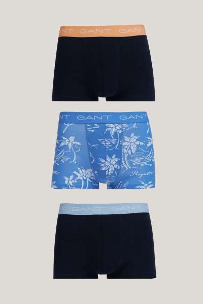ALÓNEMŰ GANT ILAND PRINT TRUNK 3-PACK PERFECT BLUE