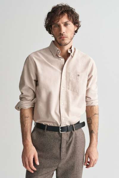 ING GANT REG CASSIC OXFORD SHIRT WARM KHAKI