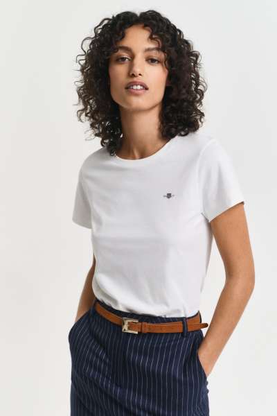 PÓLÓ GANT REG HIELD  T-HIRT WHITE