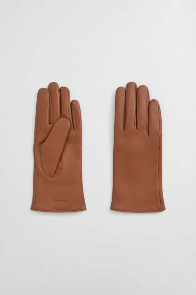 KEZTYŰ GANT CAHMERE LINED LEATHER GLOVE COGNAC