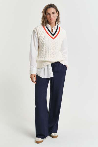 NADRÁG GANT REL DRAWSTRING PANTS EVENING BLUE