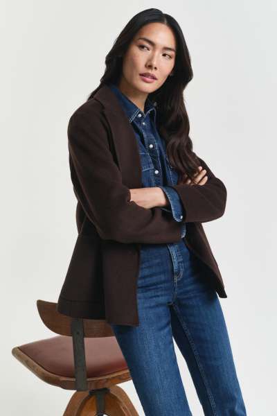 ZAKÓ GANT HANDSTITCHED CLUB BLAZER DEEP BROWN