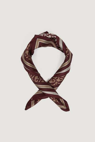 SÁL GANT G PRINT SILK SCARF PLUM WINE