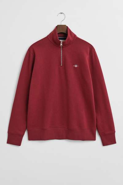 ELEGÍTŐFELSŐ GANT REG SHIELD HALF ZIP SWEAT PLUPED RED
