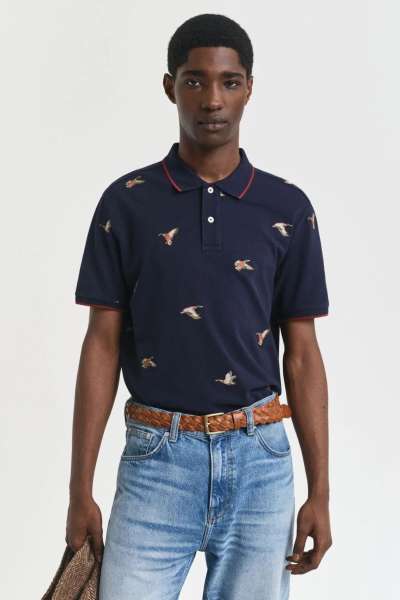 PÓLÓ GANT EMBROIDERED  POLO EVENING BLUE