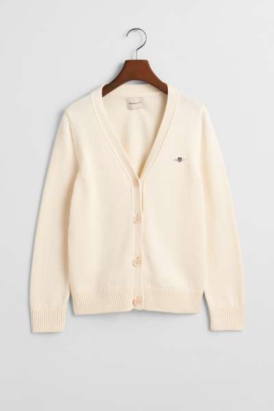 KARDIGÁN GANT CLASSIC COTTON CARDIGAN CREAM