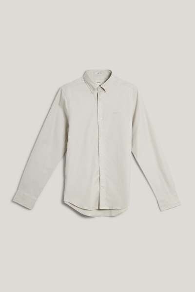 ING GANT LIM PINPOINT OXFORD HIRT GREIGE