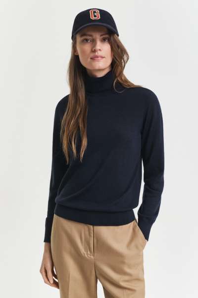 GARBÓ GANT FINE MERINO TURTLENECK EVENING BLUE
