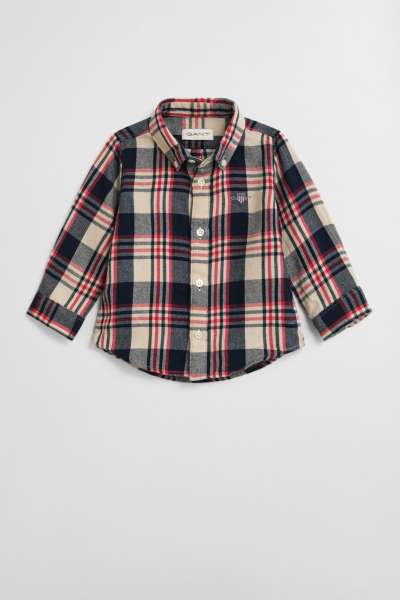 ING GANT CHECKED FLANNEL BD SHIRT RUBY RED