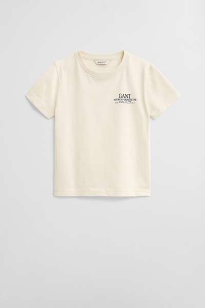PÓLÓ GANT GRAPHIC SS T-SHIRT CREAM