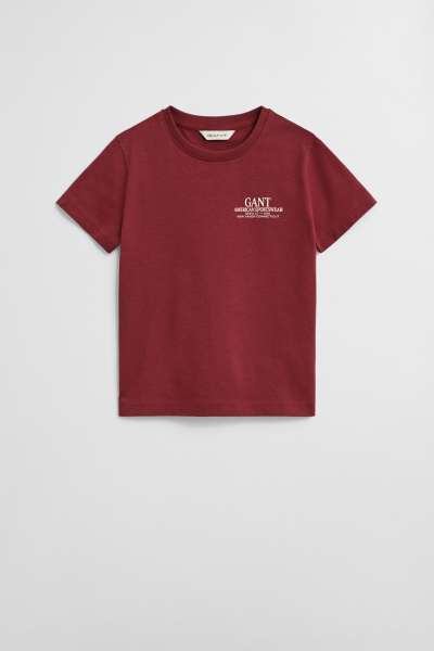 PÓLÓ GANT GRAPHIC SS T-SHIRT PLUMPED RED