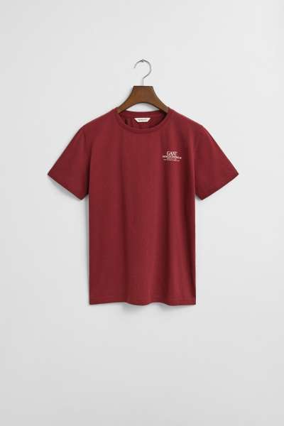 PÓLÓ GANT GRAPHIC SS T-SHIRT PLUMPED RED