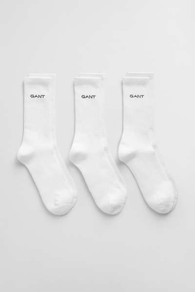 3-PACK ZOKNI GANT SPORT SOCKS WHITE