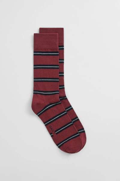 ZOKNI GANT COLLEGIATE STRIPED SOCKS PLUMPED RED