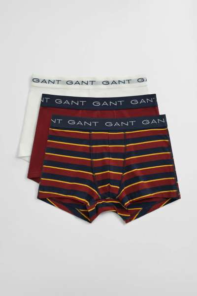 ALSÓNEMŰ GANT MULTISTRIPED TRUNK 3-PACK PLUMPED RED