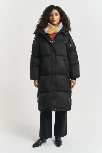 KABÁT GANT FULL LENGTH DOWN COAT BLACK