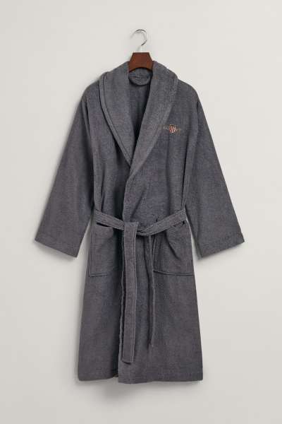 FÜRDŐKÖPENY GANT ARCHIVE HIELD TERRY ROBE ANCHOR GREY