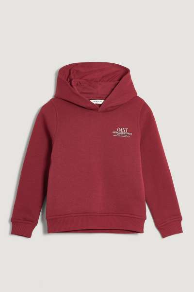 MELEGÍTŐFELSŐ GANT GRAPHIC HOODIE PLUMPED RED