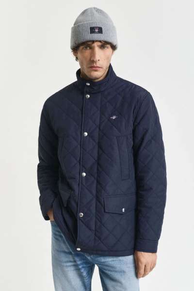 DZEKI GANT QUILTED WINDCHEATER MID JACKET EVENING BLUE
