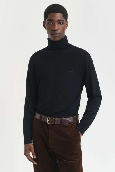 GARBÓ GANT EXTRAFINE MERINO WOOL TURTLENECK BLACK