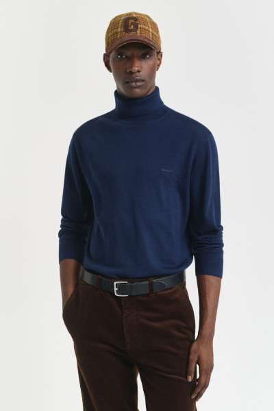 GARBÓ GANT EXTRAFINE MERINO WOOL TURTLENECK MARINE