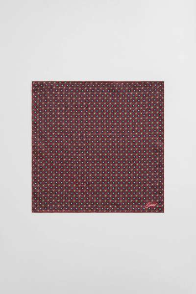ZSEBKENDŐ GANT FOULARD PRINT POCKET SQUARE PLUMPED RED