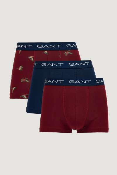 ALÓNEMŰ GANT DUCK PRINT TRUNK 3-PACK PLUMPED RED
