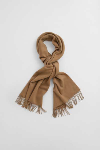 SÁL GANT WOOL WOVEN SCARF WARM KHAKI