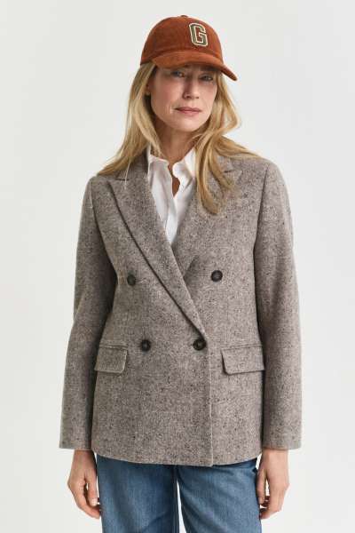 ZAKÓ GANT REG DB WOOL TEXTURE BLAZER DEEP BROWN