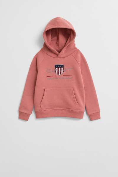 MELEGÍTŐFELSŐ GANT ARCHIVE SHIELD RAGLAN HOODIE FADED BRICK